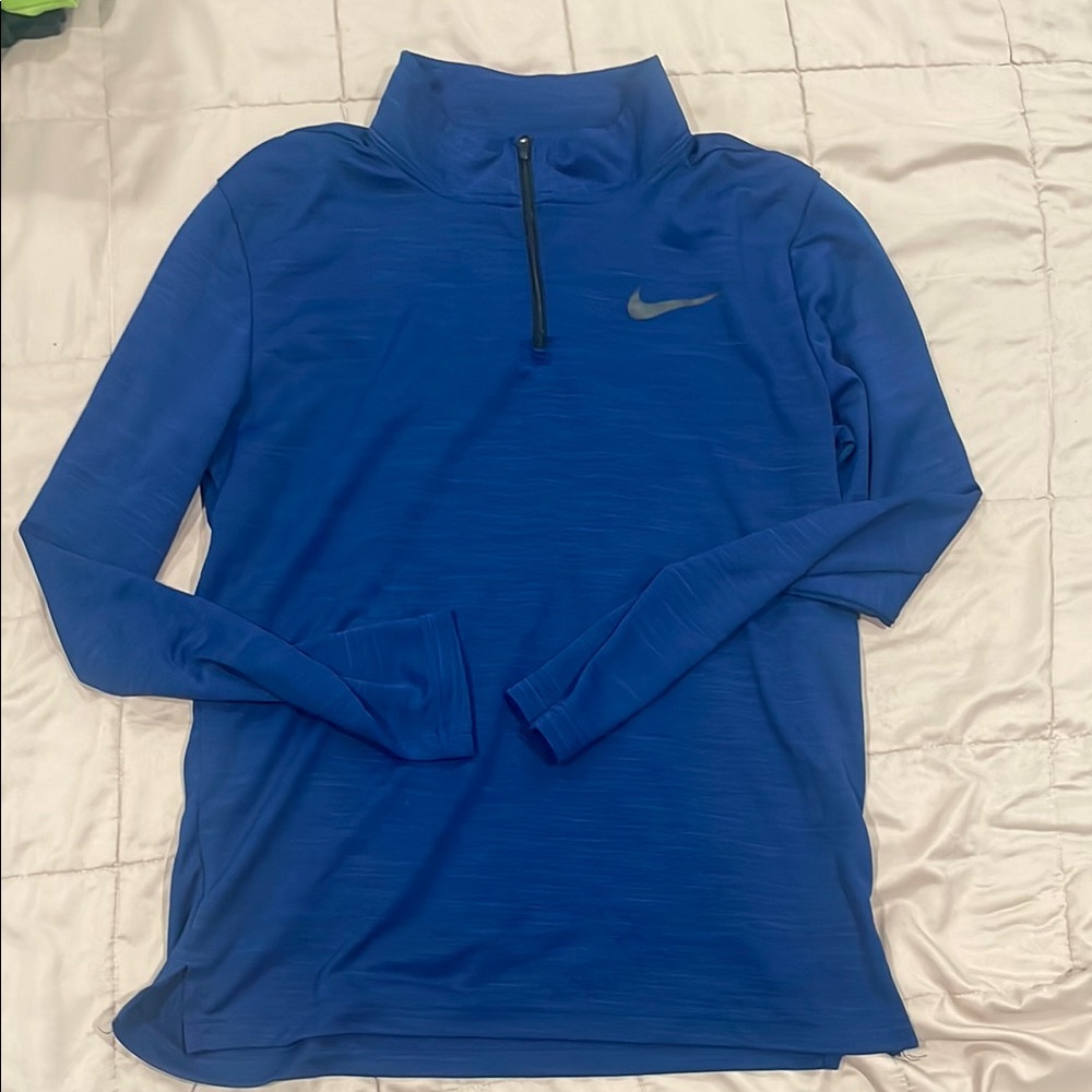 Nike Dri-Fit Royal Blue Quarter-Zip Top